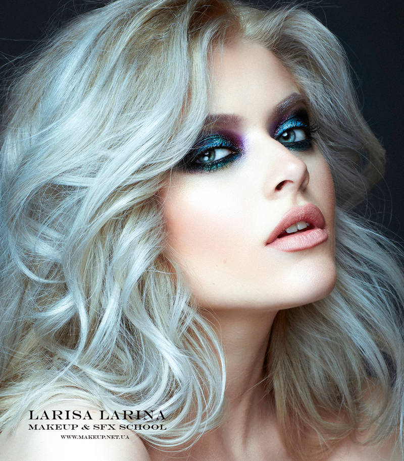Female model photo shoot of Larina_makeup in New York