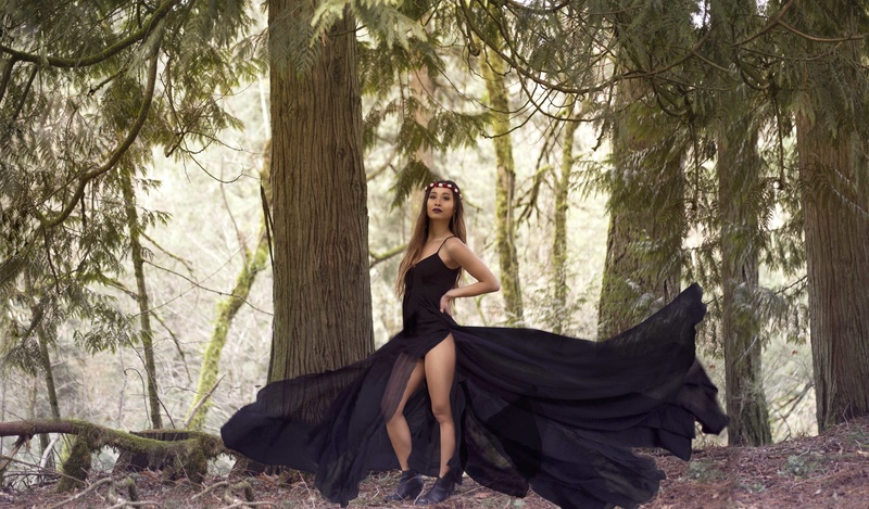 Female model photo shoot of Hope M Photo and Rani Bui in Forest Park, Portland, Oregon