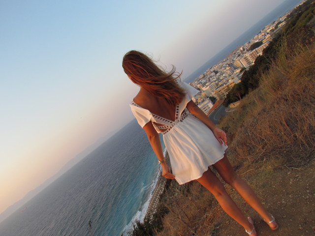 Female model photo shoot of Evitta in Rhodes Greece