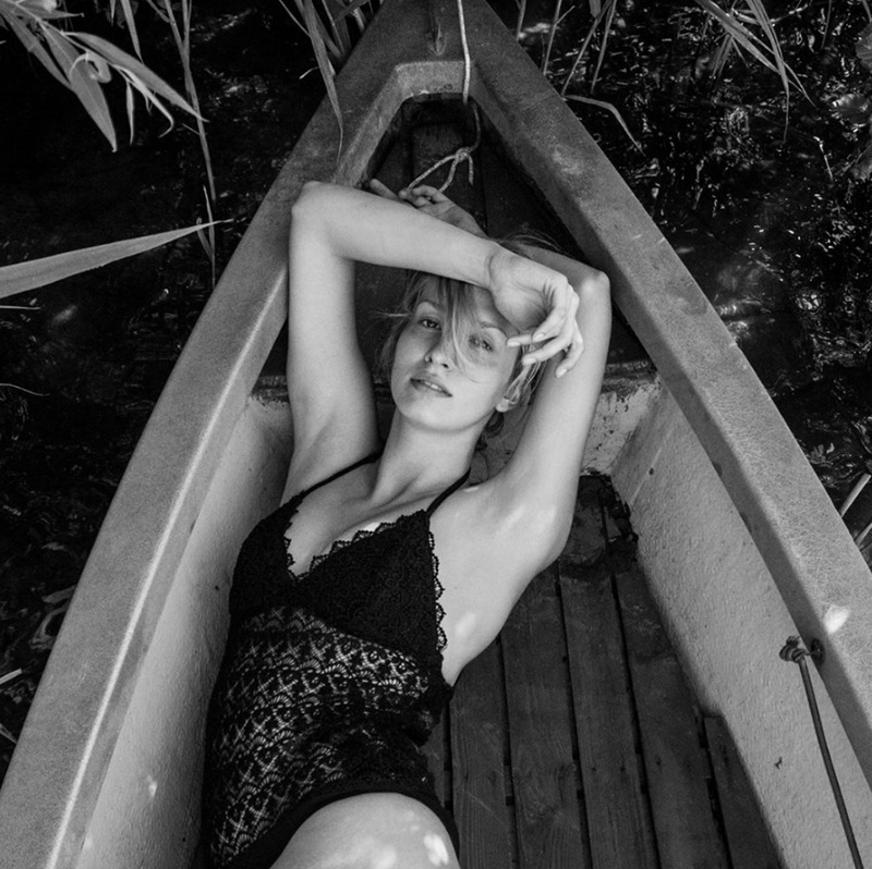 Female model photo shoot of Aksinja Pollock in Candia's Lake