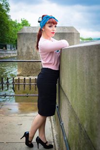 Female model photo shoot of LilyRosePinupMermaid in London