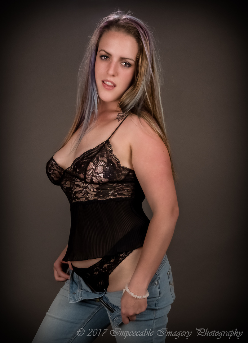 Male and Female model photo shoot of Impeccable Imagery and Gala Leigha in Homemade Studios