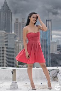 Female model photo shoot of Harmonielynn in Atlanta-Midtown