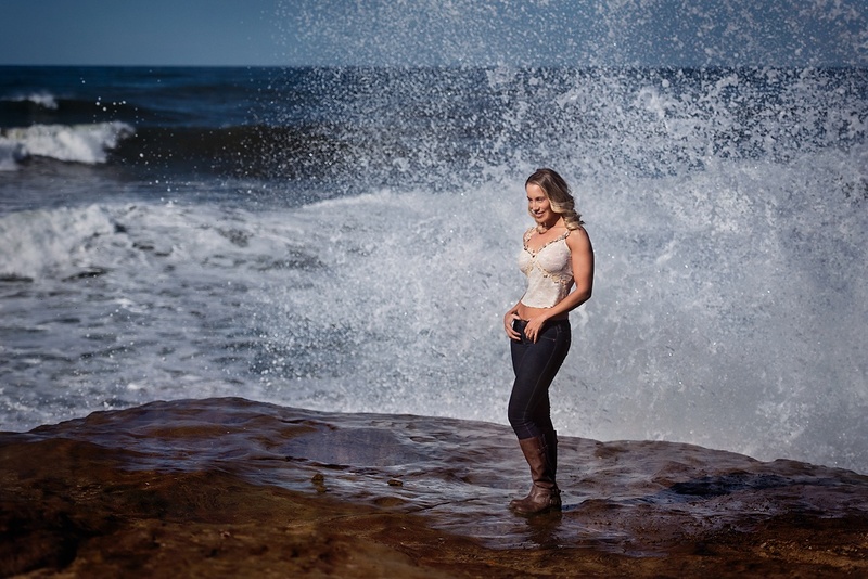 Female model photo shoot of Osa Sjoberg by Mariola Hupert in San Diego, makeup by Staci Skerbelis MUA