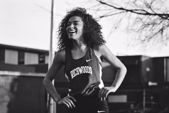 Female model photo shoot of TiarraSmith in Track and Field pictures