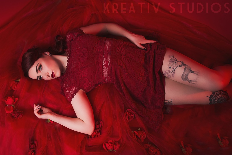 Female model photo shoot of Kreativ Studios in Kreativ Studios, hair styled by Organicbeauty
