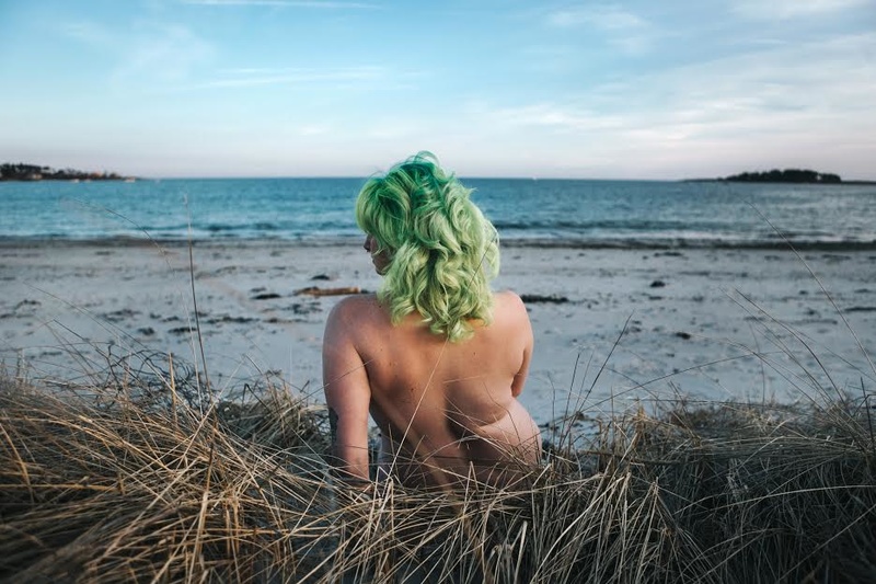 Female model photo shoot of xxpixelxx in Crescent Beach, Maine
