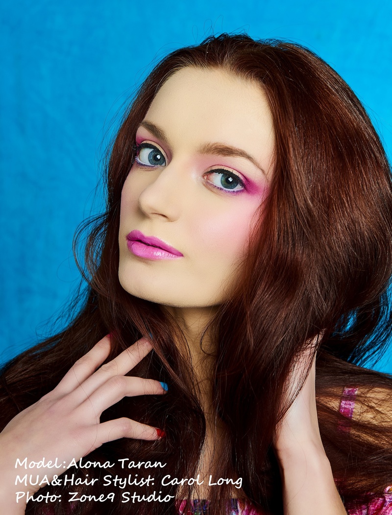 Female model photo shoot of Alena Taran by Ben Hou, makeup by Carol Long