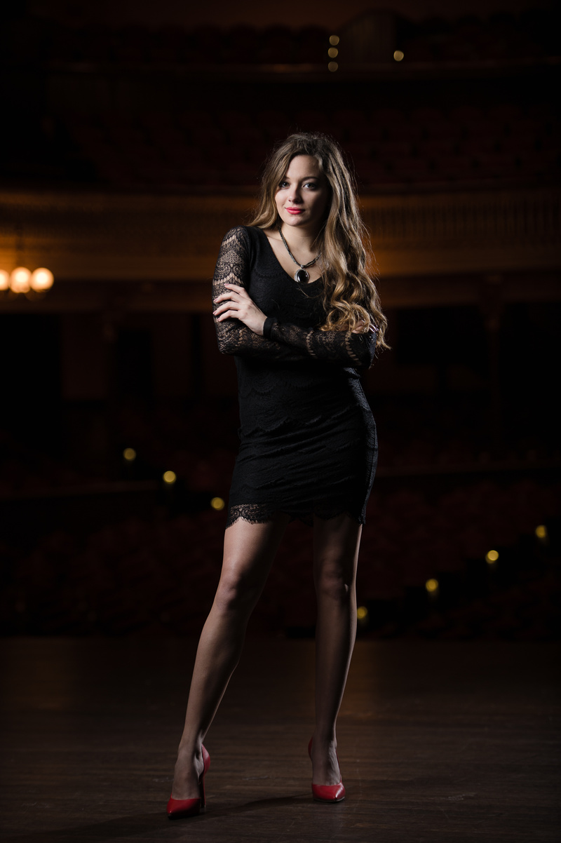 Female model photo shoot of Madelyn G in Delaware Opera House