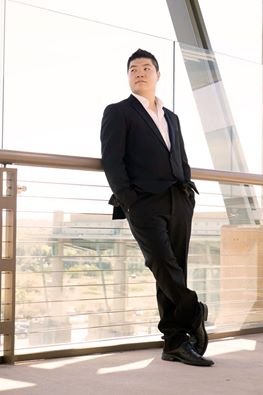 Male model photo shoot of Christopher Liu in UC Irvine Gross Hall