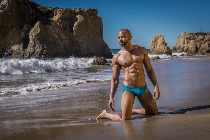 Male model photo shoot of Marques Maben by Steven Blank in Malibu, CA