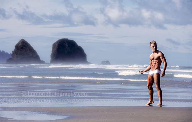 Male model photo shoot of Humon Photography and DW Chase in Oregon Coast