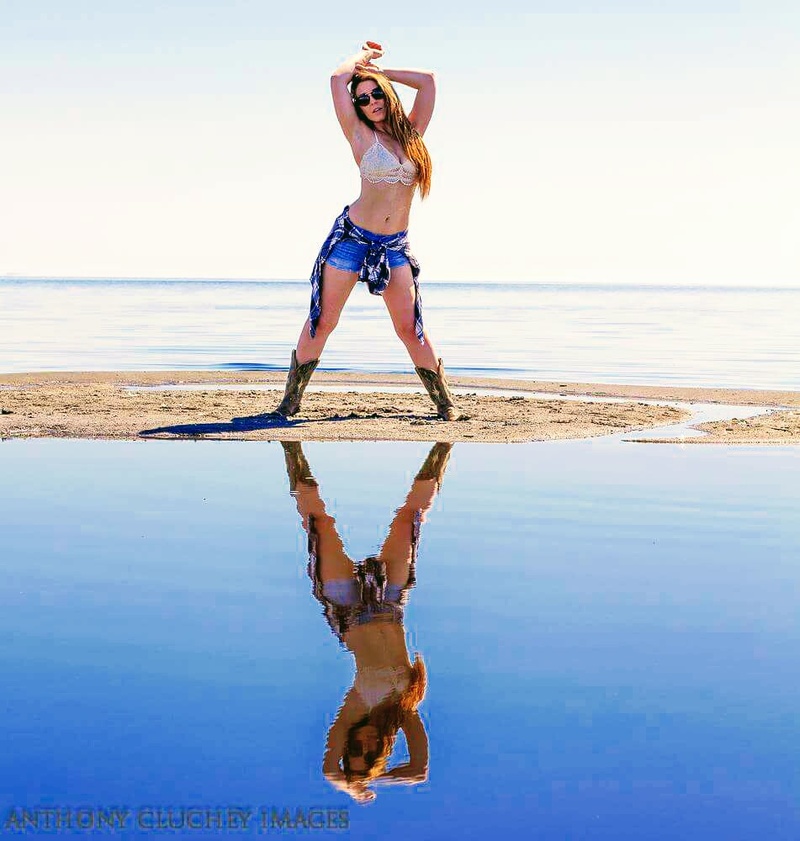 Female model photo shoot of JamesonBeauty in Salton Sea, Bombay Beach, CA
