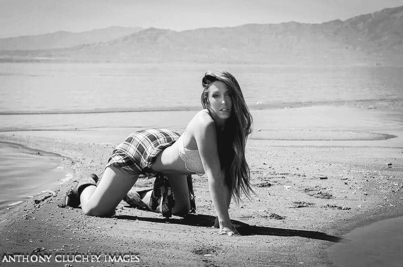 Female model photo shoot of JamesonBeauty in Salton Sea, Bombay Beach, CA