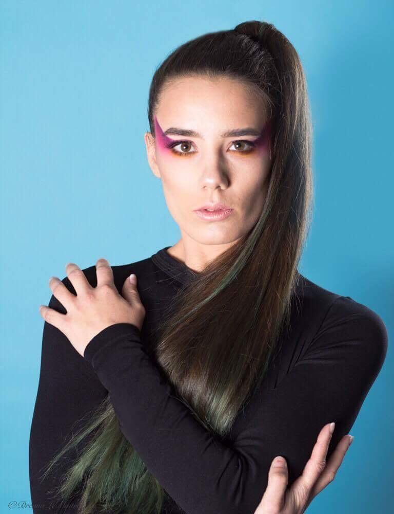 Female model photo shoot of MissKate LeafShine in Boston, makeup by Emily Metauten