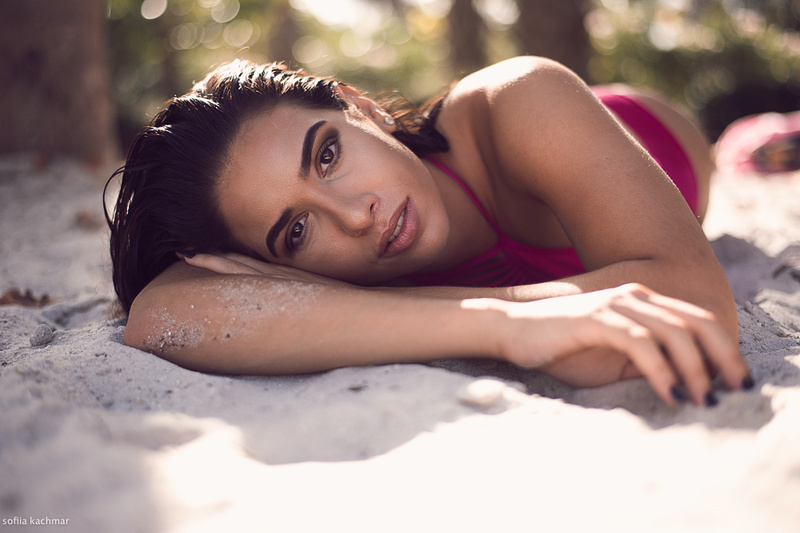 Female model photo shoot of Sofia Kachmar in Miami beach