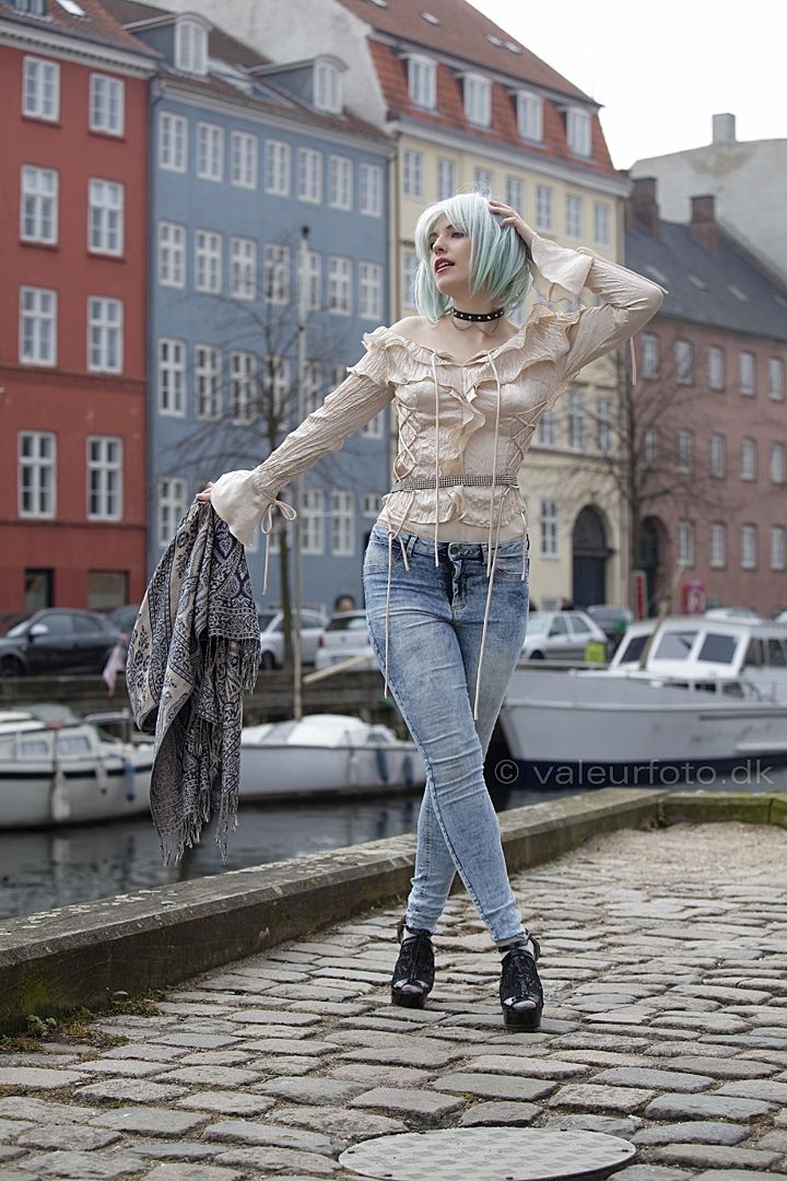 Male and Female model photo shoot of valeurfoto and Karolina Koblenova in Christianshavn, Copenhagen, Denmark