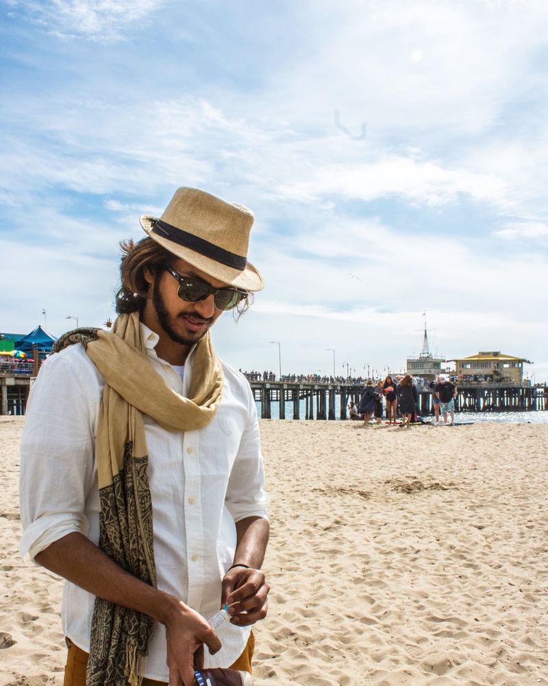 Male model photo shoot of raghavgupta in Santa Monica Pier