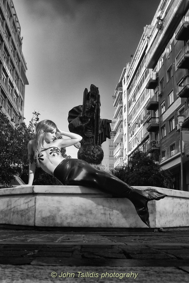 Female model photo shoot of SanityAssassin by John Tsilidis in Ermou, Athens, Greece
