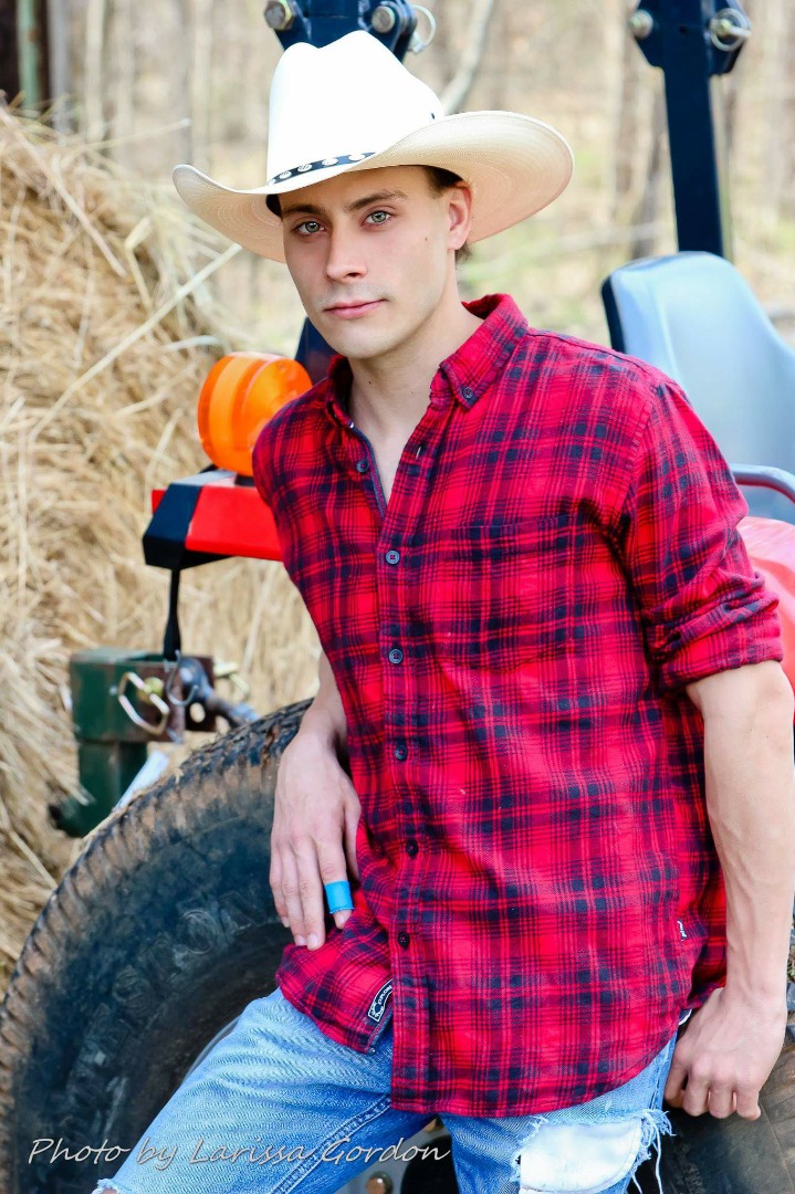 Male model photo shoot of Nate1099 in blue meadow farm