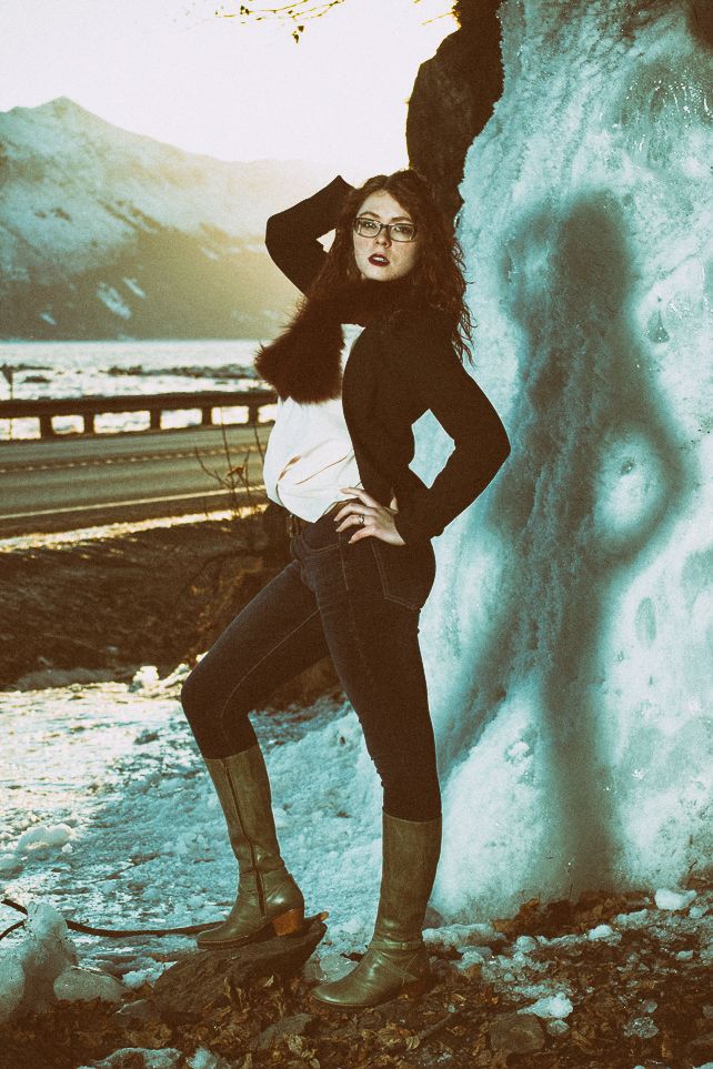 Female model photo shoot of Sydni in Turnagain Arm AK