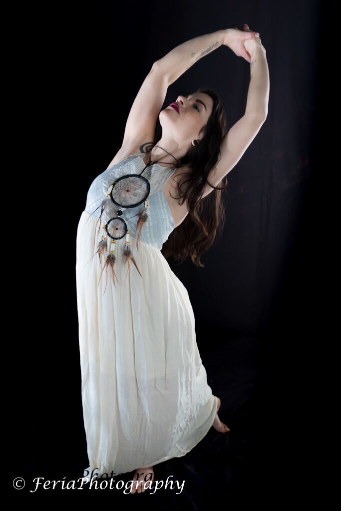 Female model photo shoot of Gita Rose by AnyWayPhotos