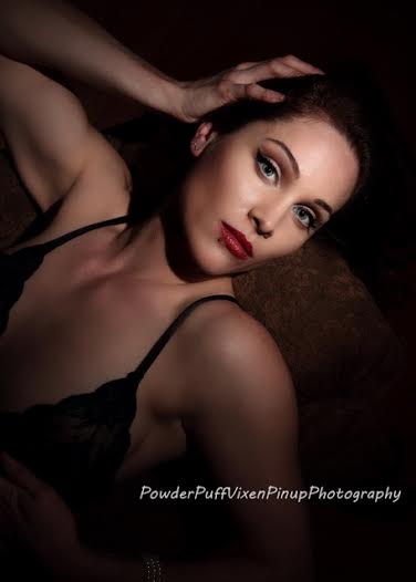 Female model photo shoot of Veronica Jacobs by Powder Puff Vixen Pinup in Powder Puff Vixen Pinup Studio