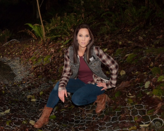Female model photo shoot of Veronica Jacobs in Woods in Victoria BC