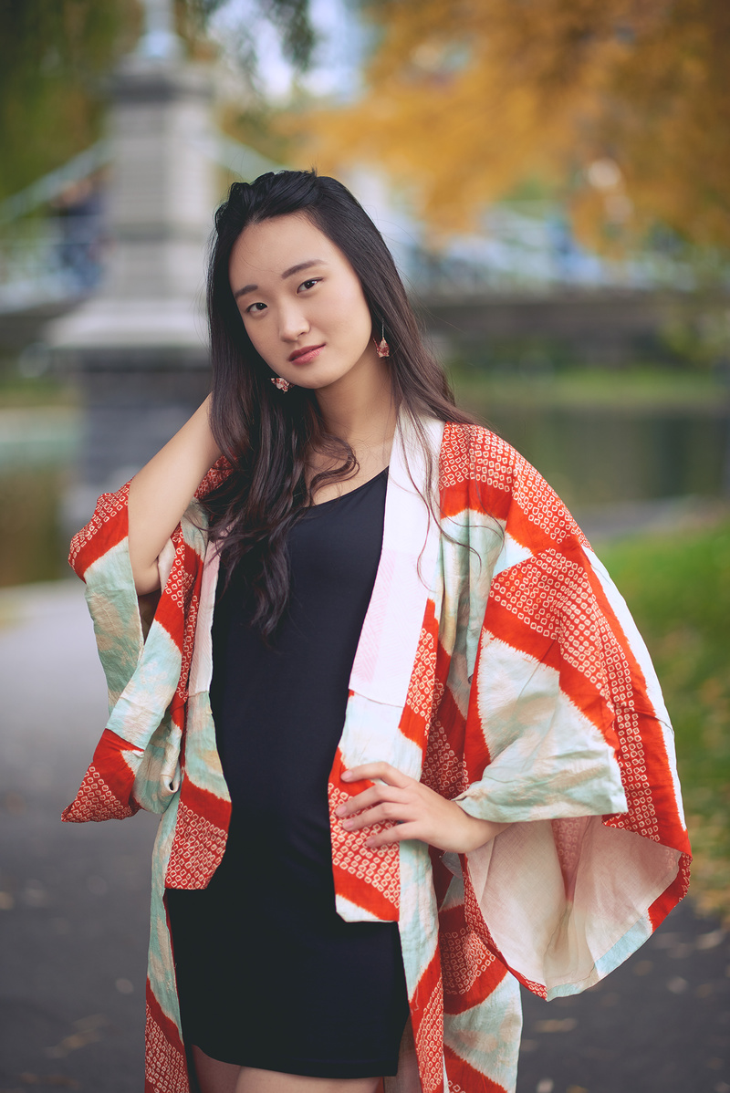 Female model photo shoot of akazawayukidai in Boston Common