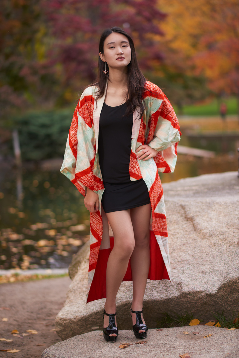 Female model photo shoot of akazawayukidai in Boston Common