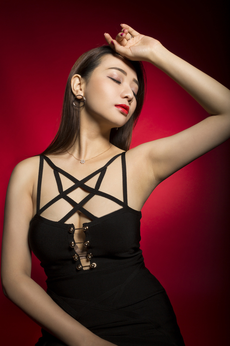Female model photo shoot of Tian Yu in San Francisco