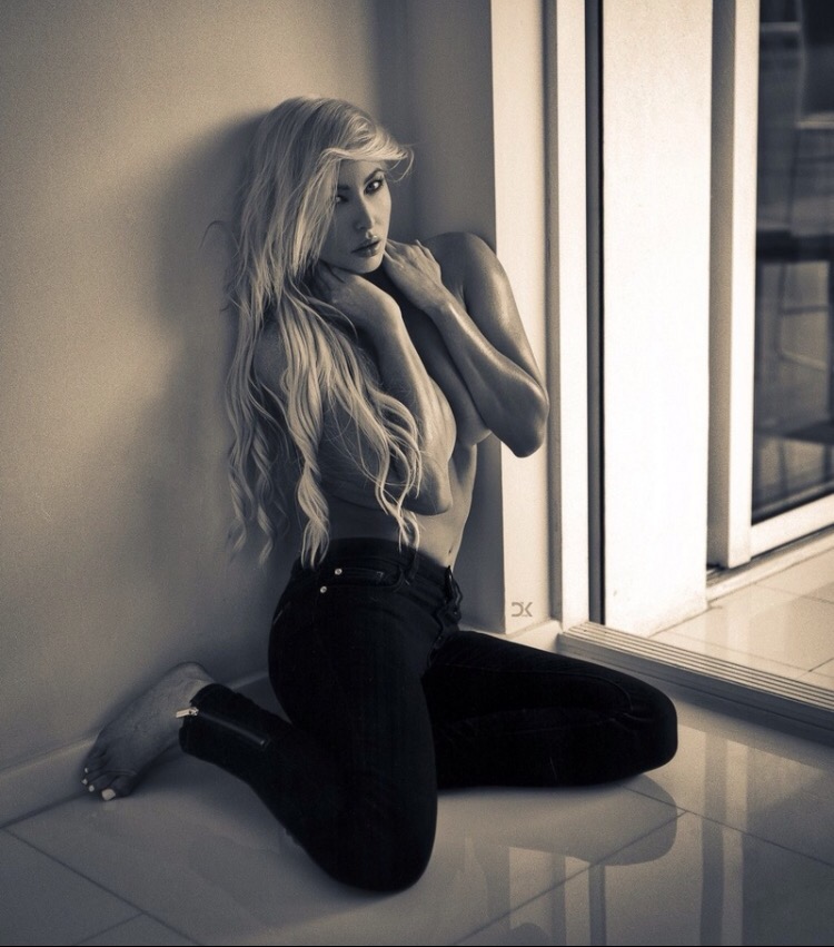 Female model photo shoot of Svetlana Zitkova in Brickell key Miami