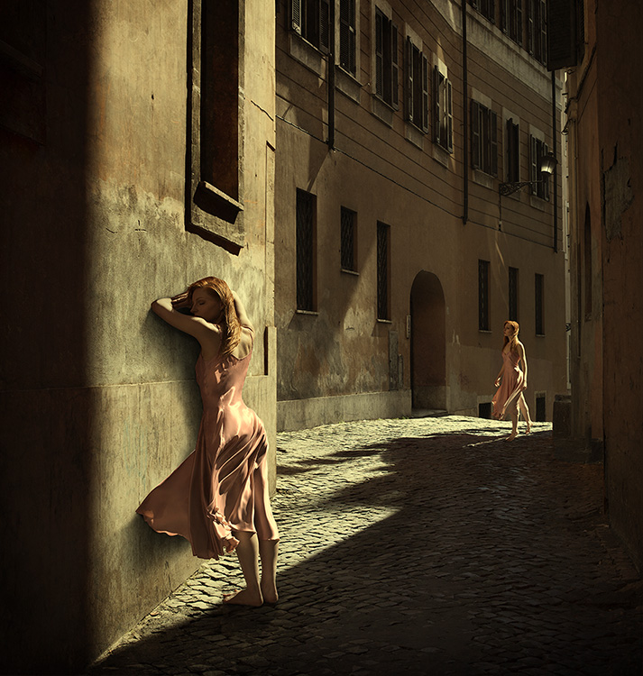 Female model photo shoot of van licht in Rome Italy