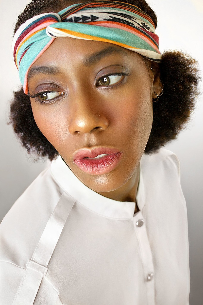 Female model photo shoot of LonnieLenyea, makeup by Reba Vera