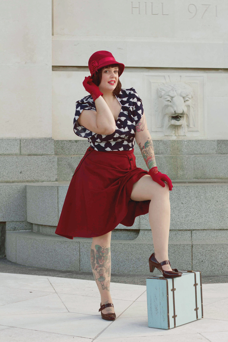 Female model photo shoot of Cherry Von Sprinkles in Auckland War Memorial Museum