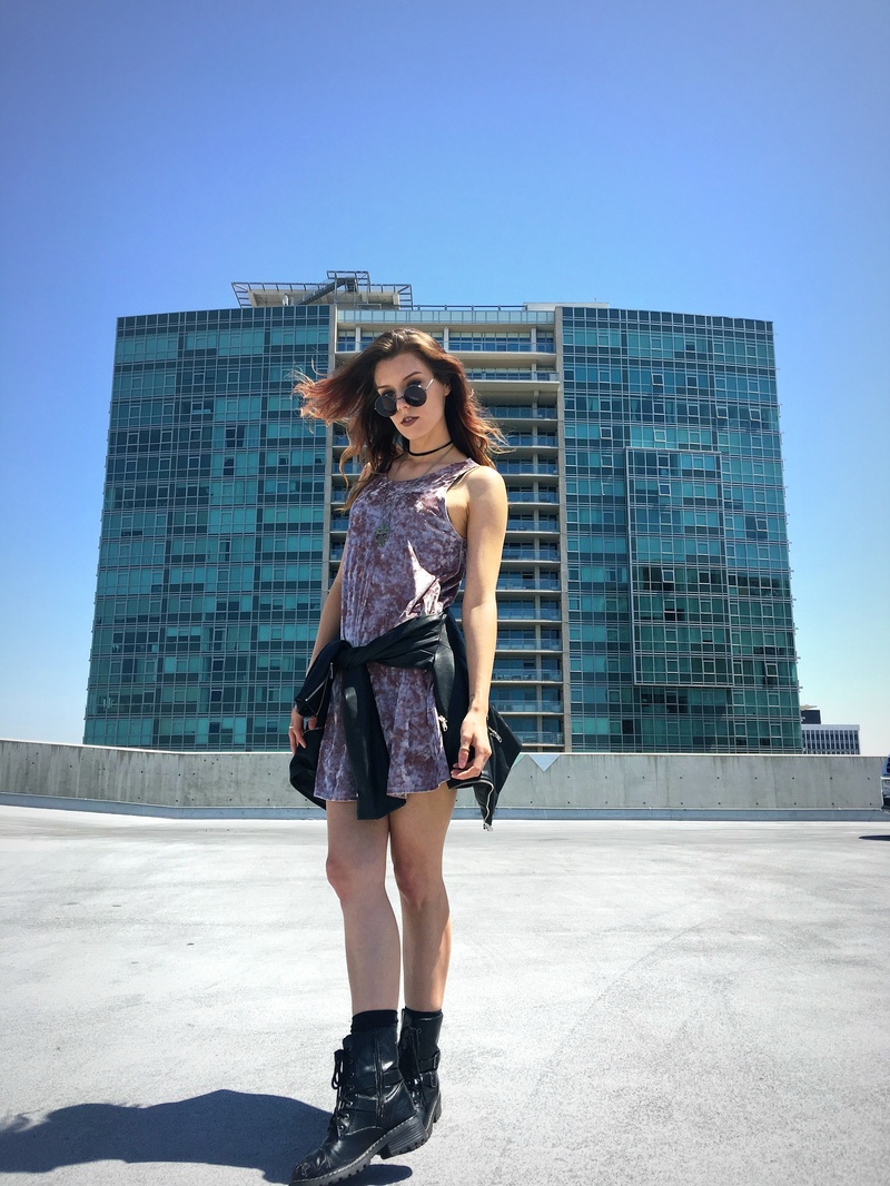 Female model photo shoot of Kira t in Koreatown