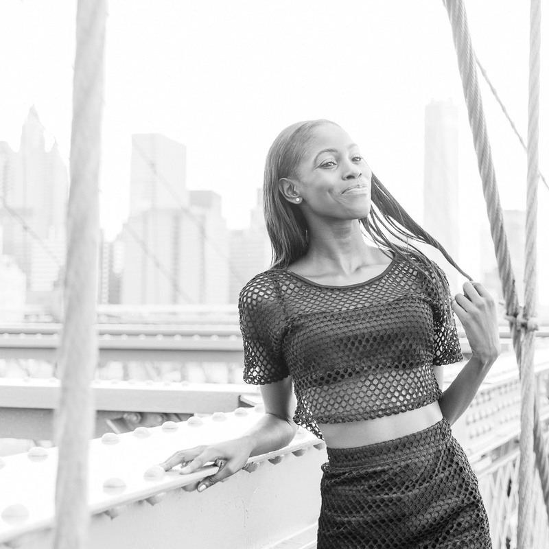 Female model photo shoot of NicoleDale in Brooklyn bridge