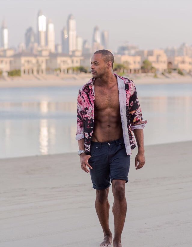 Male model photo shoot of DwightAD in Dubai the palm