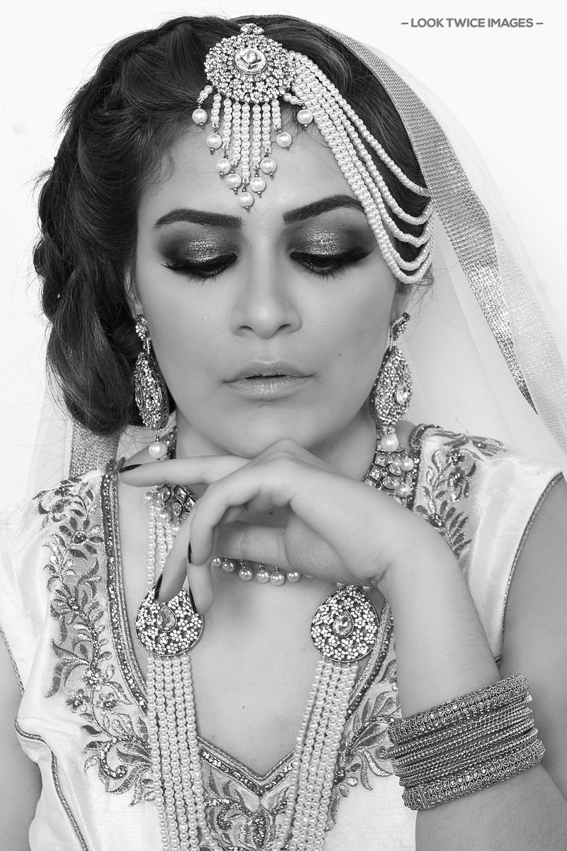 Female model photo shoot of sarvif, makeup by Meena Sadia
