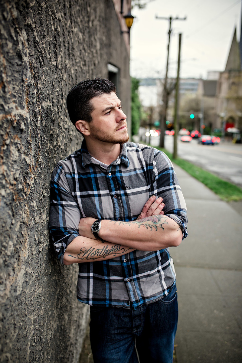 Male model photo shoot of James_Riley in Downtown Seattle