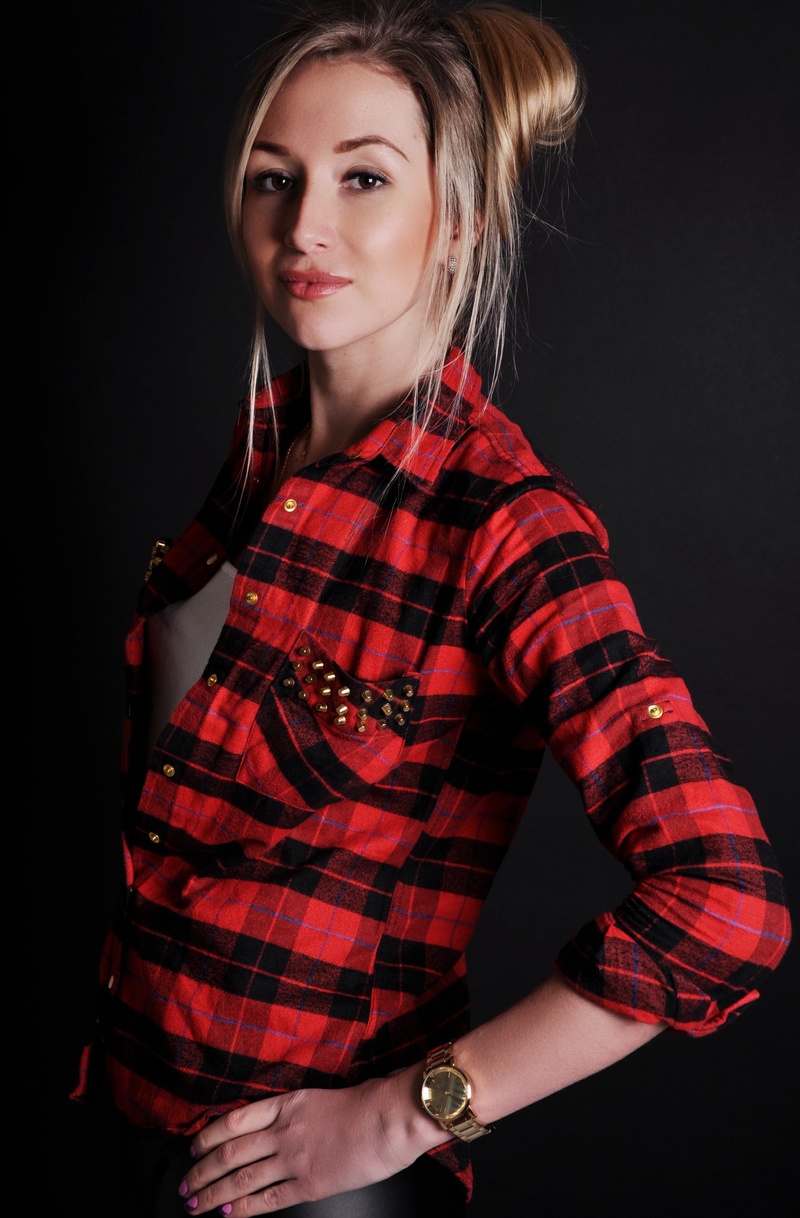 Female model photo shoot of service retouching