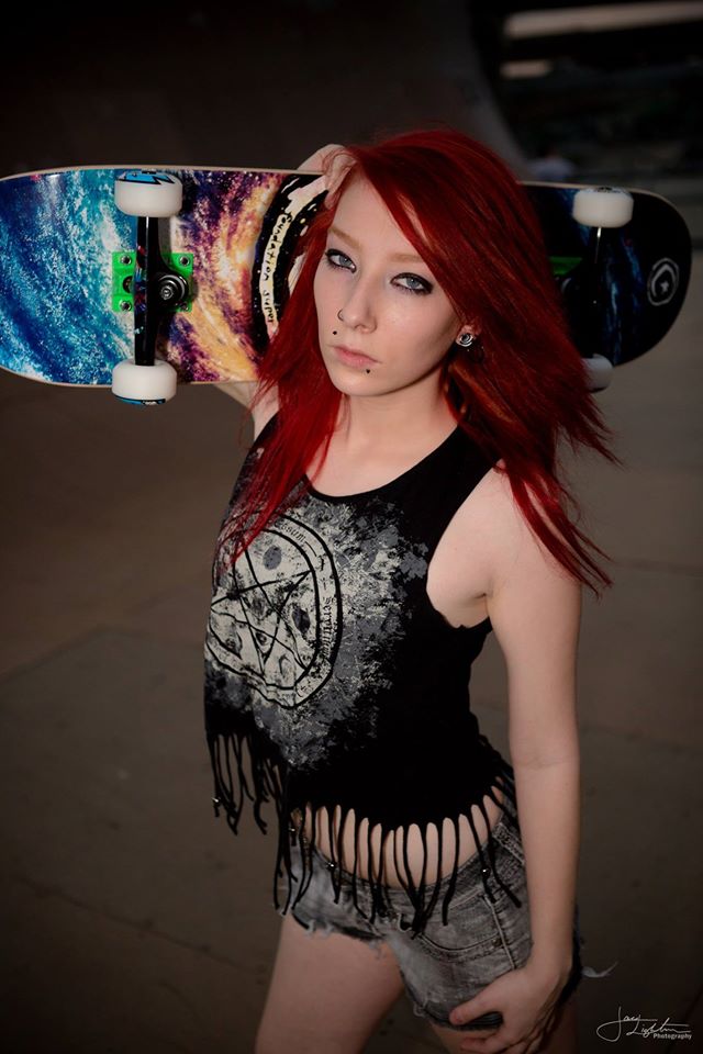 Female model photo shoot of Monroenixx in Louisville Extreme Skate Park