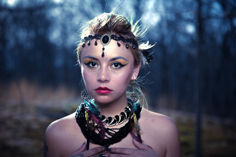 Female model photo shoot of Queen Of Wands