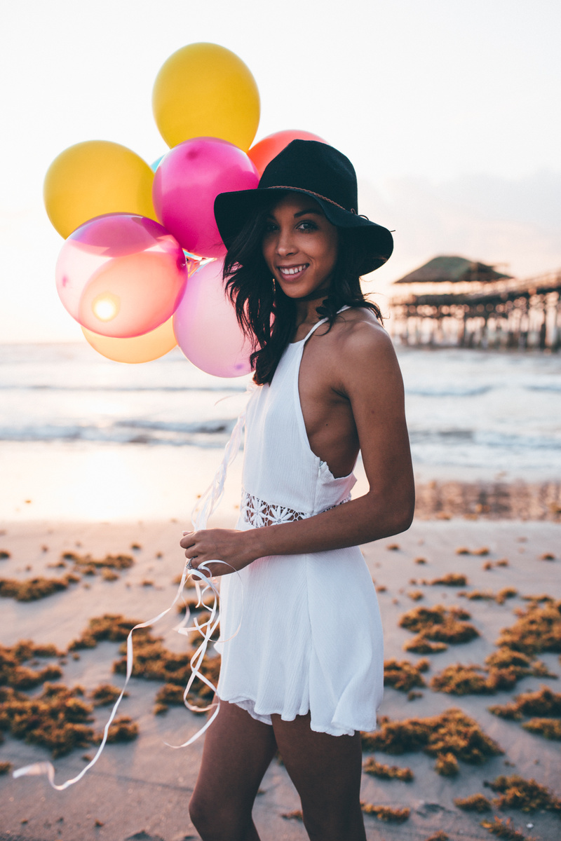 Female model photo shoot of Priscilla Peralta in cocoa beach pier