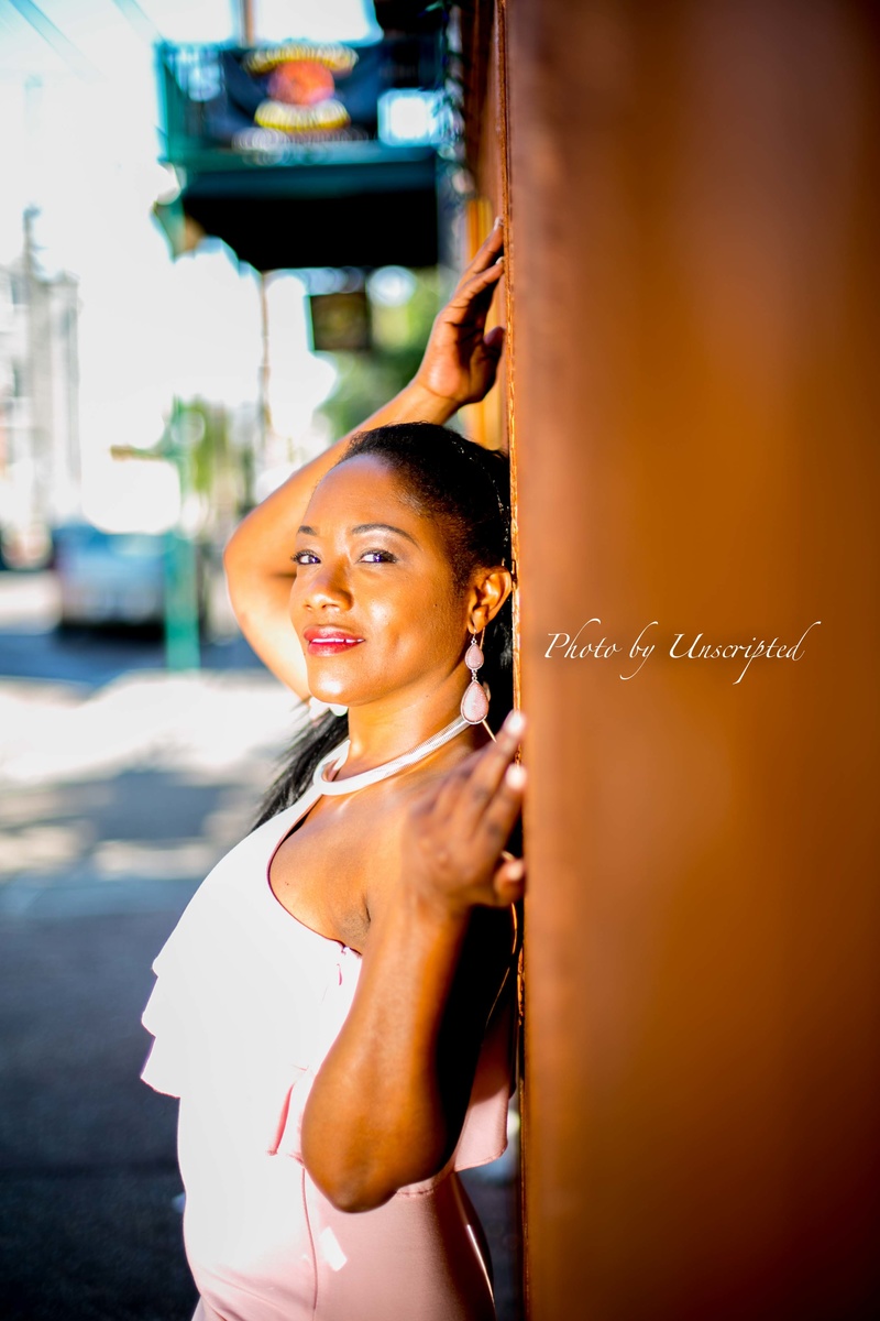 Female model photo shoot of treneciavon in Frenchman Street New Orleans