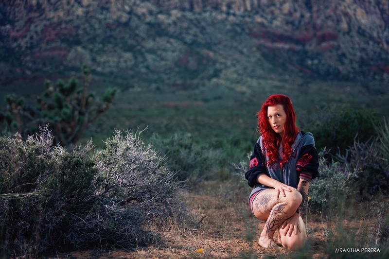 Female model photo shoot of SieMarie by Rakitha Perera in Red Rock Canyon