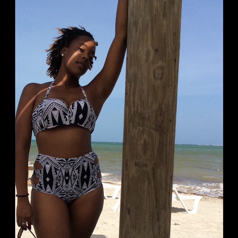 Female model photo shoot of Afiya Hypolite in Jamaica.