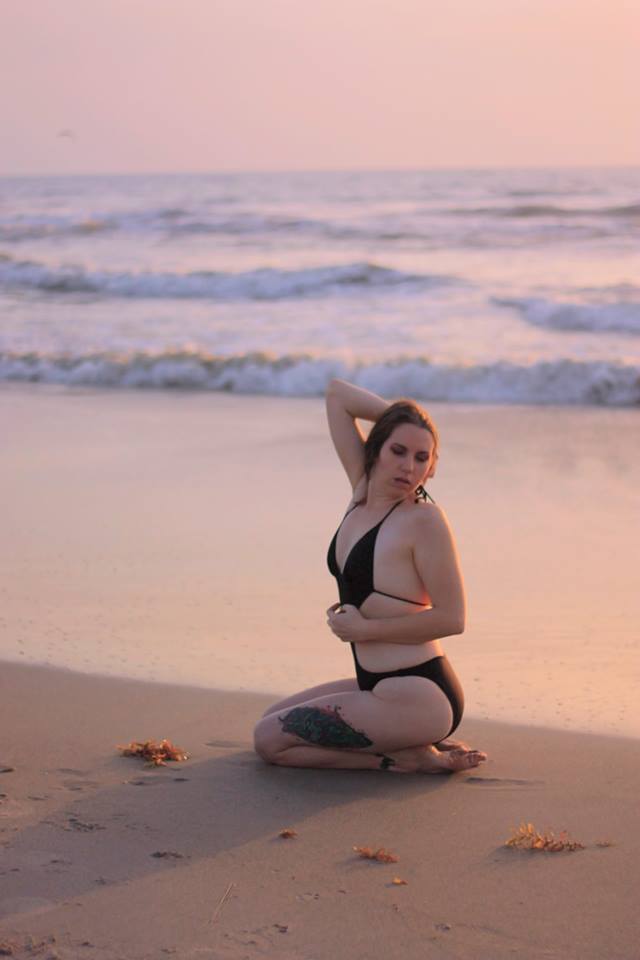 Female model photo shoot of CrystalCatastrophe by Robert J Gray Photograp in Canova Beach
