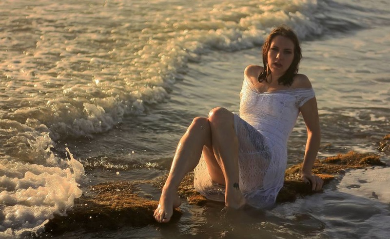 Female model photo shoot of CrystalCatastrophe by Robert J Gray Photograp in canova beach