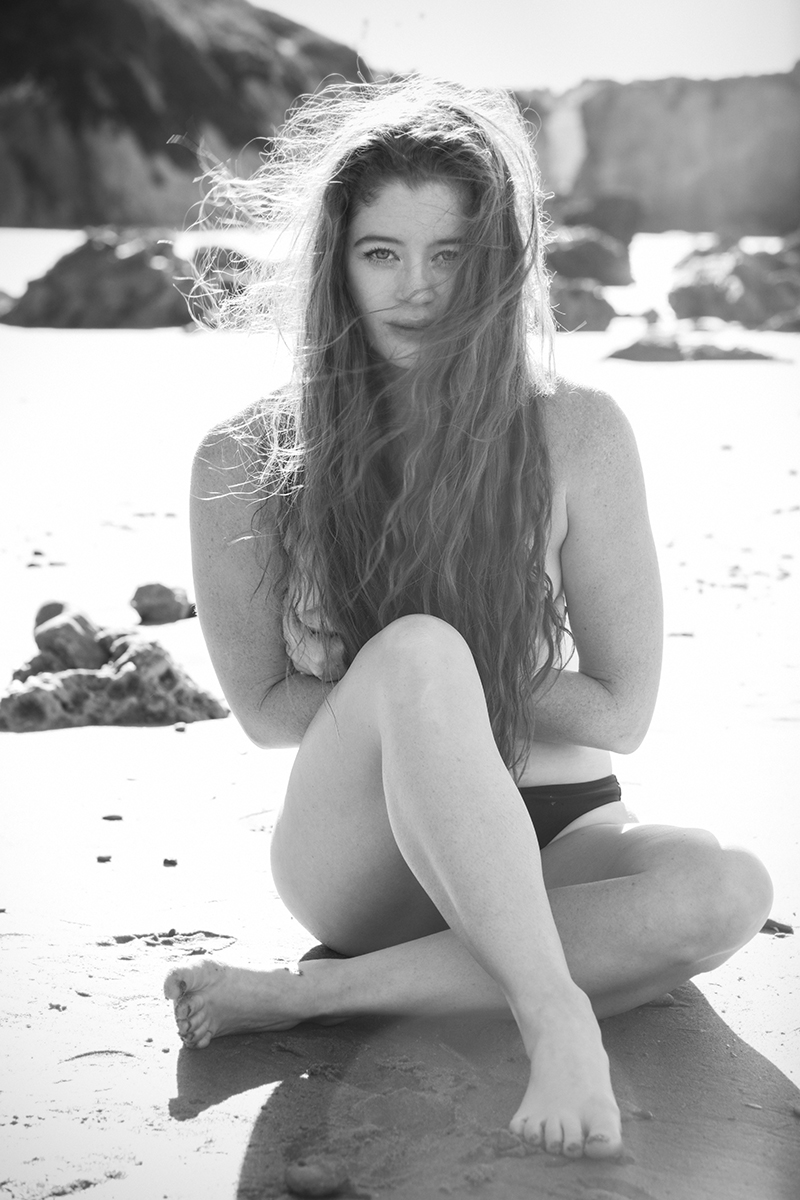 Female model photo shoot of yigregory by Nick Calafati in El Matador Beach